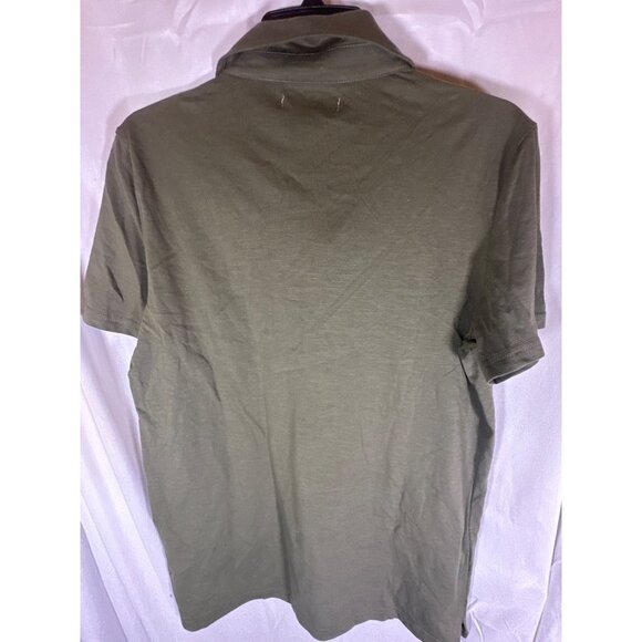 And Now This Mens Slub Collared Polo, Olive, Size S, NWT - Picture 5 of 5